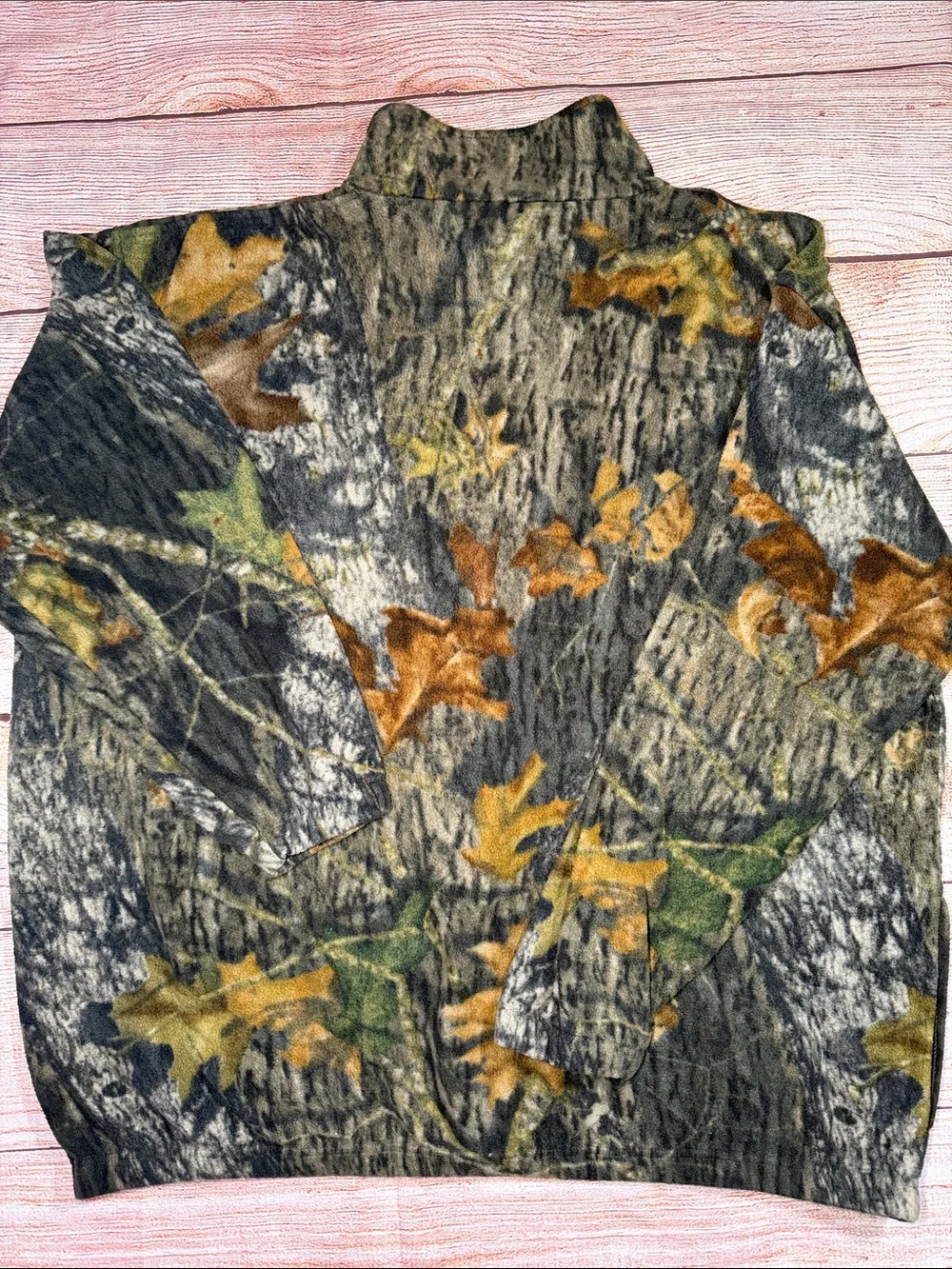 FieldStaff Mossy Oak Camo Fleece Jacket Men’s 2XL Full Zip Hunting Realtree